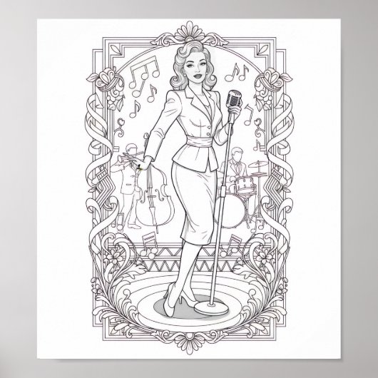 COLOR IT YOURSELF! Adult Coloring Book Poster (Devant)