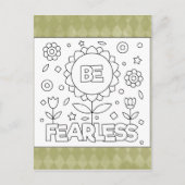 Color Me Be Fearless Inspiration Activity Cartes (Devant)