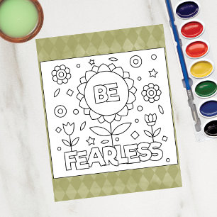 Color Me Be Fearless Inspiration Activity Cartes