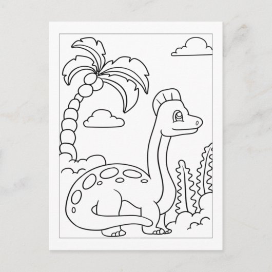 Color Me Brachiosaurus Dinosaur | Cartes d'activit (Devant)
