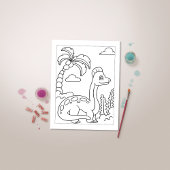 Color Me Brachiosaurus Dinosaur | Cartes d'activit