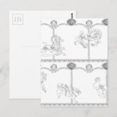 Color Me Carousel Briefkaart (Voorkant / Achterkant)