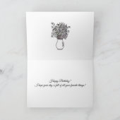 Color Me, Carte Anniversaire Oiseaux lunaires Fleu (Intérieur)