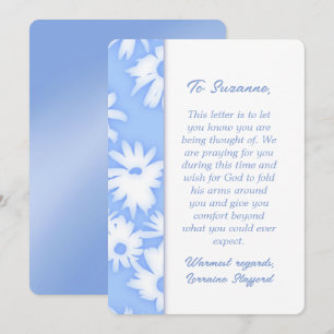 Color Me Daisies Sky Blue Sympathy Card Kaart