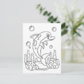 Color Me Dolphin | KINDER KAARTEN (Staand voorkant)