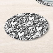 Color Me Heart Doodle onderzetter (Gebogen)