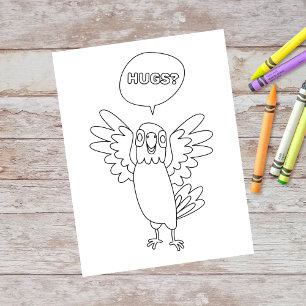 Color Me Parrot zegt handschoen   ActiviteitenKaar Briefkaart