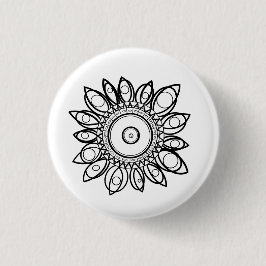 COLOR ME PEACOCK MANDALA RONDE BUTTON 3,2 CM