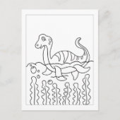 Color Me Plesiosaur Dinosaur | Cartes d'activités  (Devant)