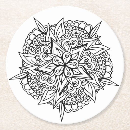 Color Me Star Flower onderzetter (Voorkant)