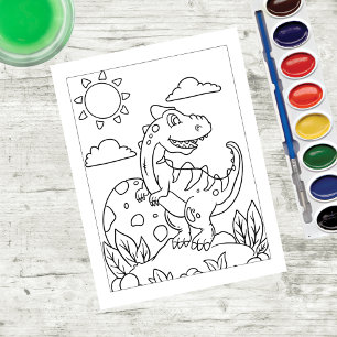 Color Me Tyrannosaurus Dinosaur ActiviteitenKaar Briefkaart