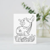 Color Me Whale | Cartes d'activités pour enfants (Debout devant)