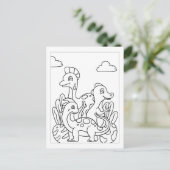 Color Me Young Dinosaures | Cartes d'activité (Debout devant)