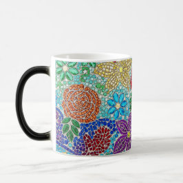 Color morphing modern mosaic design ceramic mug magische mok