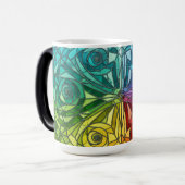 Color morphing modern mosaic design mug (Devant gauche)