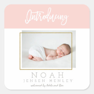 COLOR PANELS BIRTH ANNOUNCTION VIERKANTE STICKER
