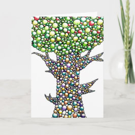 Color Pencil Bubbles Tree Drawing Art  Kaart