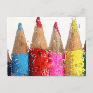 Color Pencil in Soda Water Briefkaart