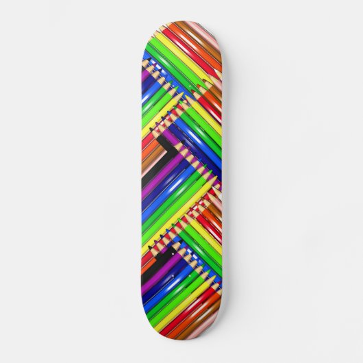 color pencil skateboard deck (Voorkant)