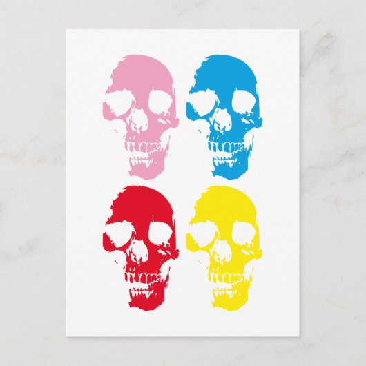 COLOR SKULLS BRIEFKAART (Voorkant)