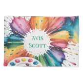 Color Splash Art Birthday Bash Gift Kussensloop (Achterkant)