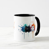 Color Splash Cats Mug (Devant droit)