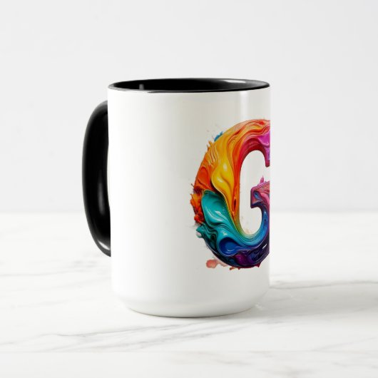 Color Splash Letter G Mug (Devant gauche)