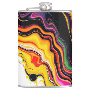 Color Splash Swirl - Vibrant Abstract Drip Art Heupfles