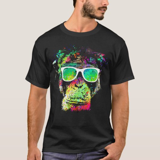 Color splatter monkey t-shirt (Voorkant)