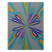 Color Starburst on Grey Notitieboek (Voorkant)