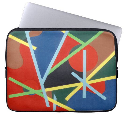 Color Stick Pattern Laptop Sleeve (Voorkant)