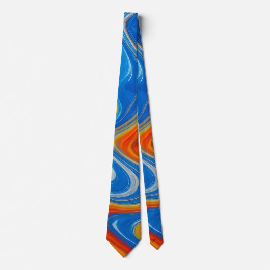Color Swirl Men's Necktie Stropdas (Voorkant)