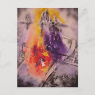 Color Thoughts - Abstract door Gene Foltuz Mini Pr Briefkaart