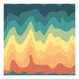 Color Wave Horizon Foto Afdruk