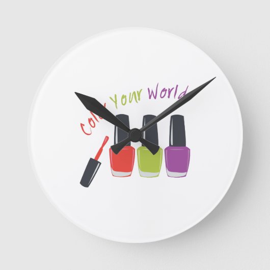Color Your World Ronde Klok (Voorkant)