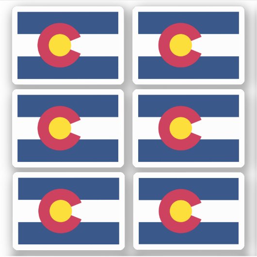 Coloradaanse vlag, Amerikaanse staatsvlag Sticker (Voorkant)