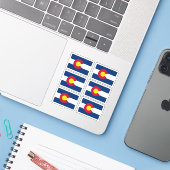 Coloradaanse vlag, Amerikaanse staatsvlag Sticker (Laptop met iPhone)