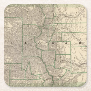 Colorado 12 vierkante kartonnen onderzetter