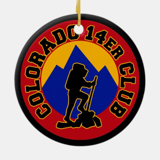 Colorado 14er Club Keramisch Ornament (Achterkant)