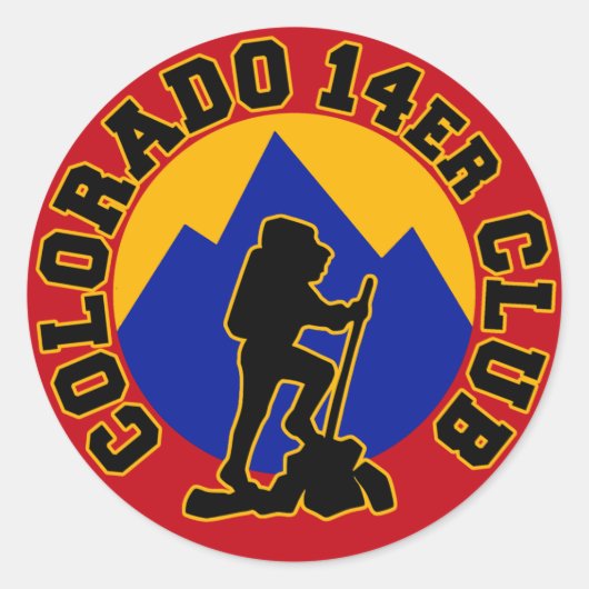 Colorado 14er Club Ronde Sticker (Voorkant)
