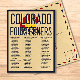 Colorado 14ers Fourteeners Bergbeklimmen Briefkaart