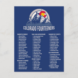 Colorado 14ers Fourteeners Bergbeklimmen Briefkaart