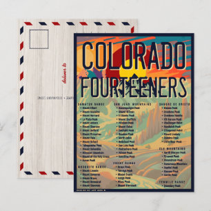 Colorado 14ers Fourteeners Bergbeklimmen Briefkaart