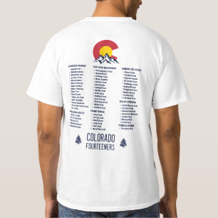 Colorado 14ers Fourteeners Mountain Souvenirs T-shirt