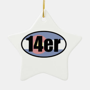 Colorado 14ers keramisch ornament