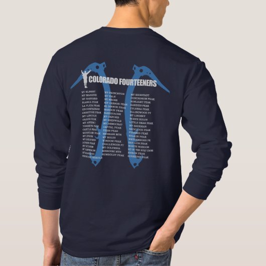 Colorado 14ers t-shirt (Achterkant)