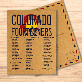 Colorado 14ers Viertieners  bergbeklimming Briefkaart