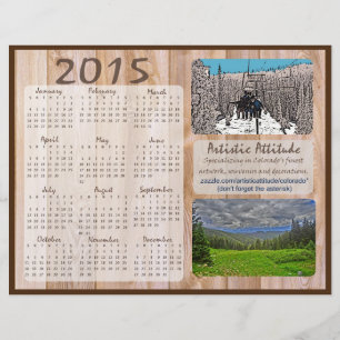 Colorado 2015 jaarlijkse kalender voor zazzle-prom