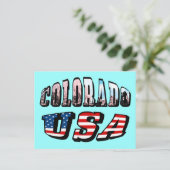 Colorado Afbeelding en USA Text Briefkaart (Staand voorkant)