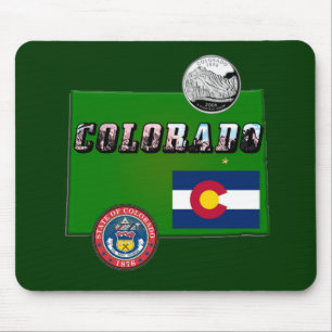 Colorado Afbeelding Tekst, Vlag, Zegel, Kwartier, Muismat